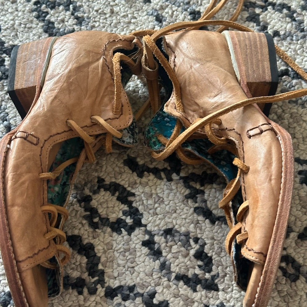 Freebird by Steven Peace lace-up leather gladiator sandals - Picture 8 of 9